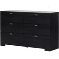 Black Oak 6 Drawer Dresser E854869