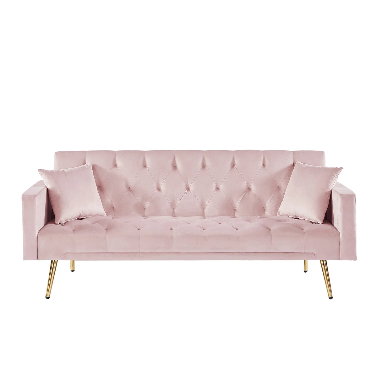 Pink Convertible Folding Futon Sofa Bed G507