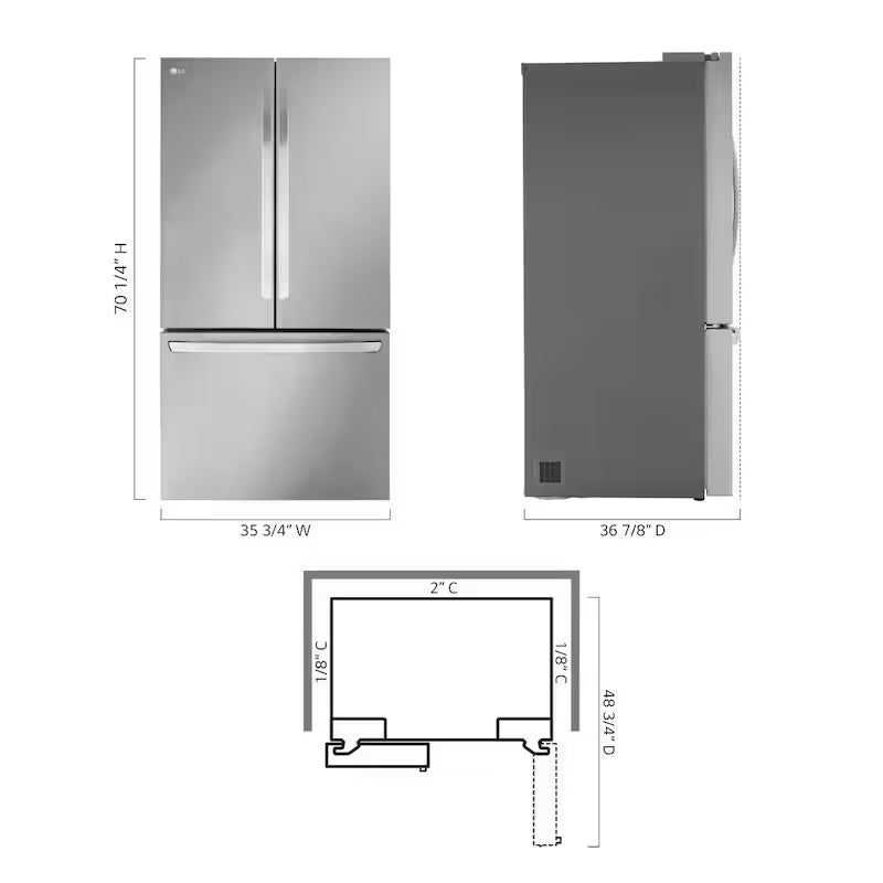 32 cu. ft. French Door Refrigerator with Internal Water Dispenser W685