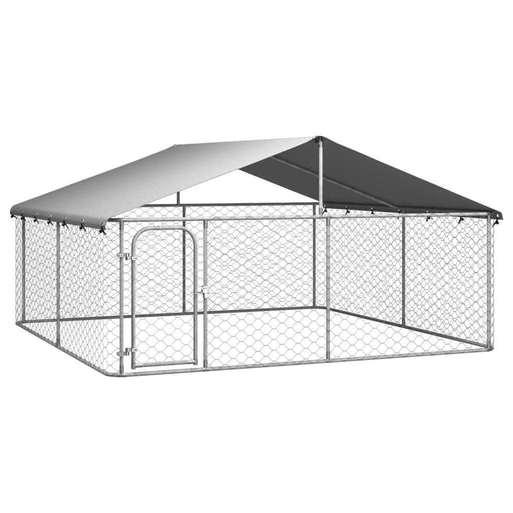 Outdoor Dog Kennel with Roof I3558
