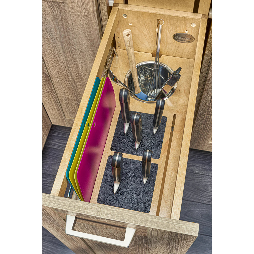 8 Inch Pullout Cabinet Organizer with Knife Block V974