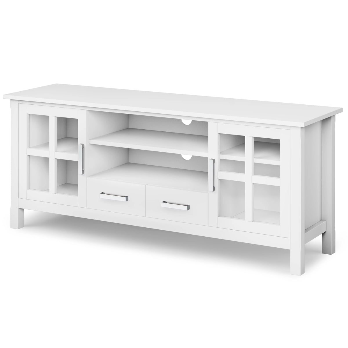 White Solid Wood 60 inch TV Media Stand X2277