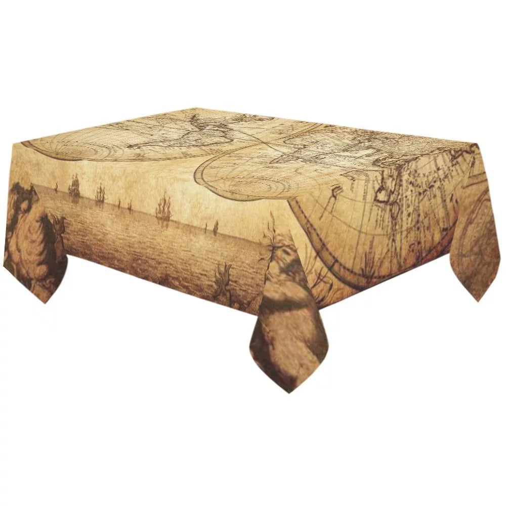 Cotton Linen Tablecloth 60x120 Inches Yellow G33164