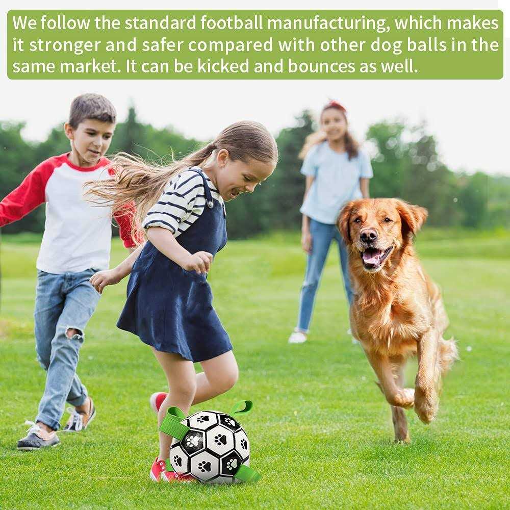 Dog Toys Soccer Ball with Straps P418