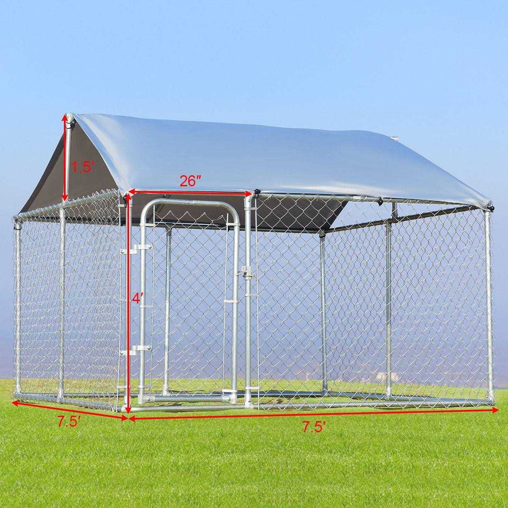 Large Pet Dog Kennel Cage 7.5' x 7.5' Playpen P357247
