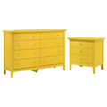 Yellow 8 Drawer Dresser and 3 Drawer Nightstand H990884