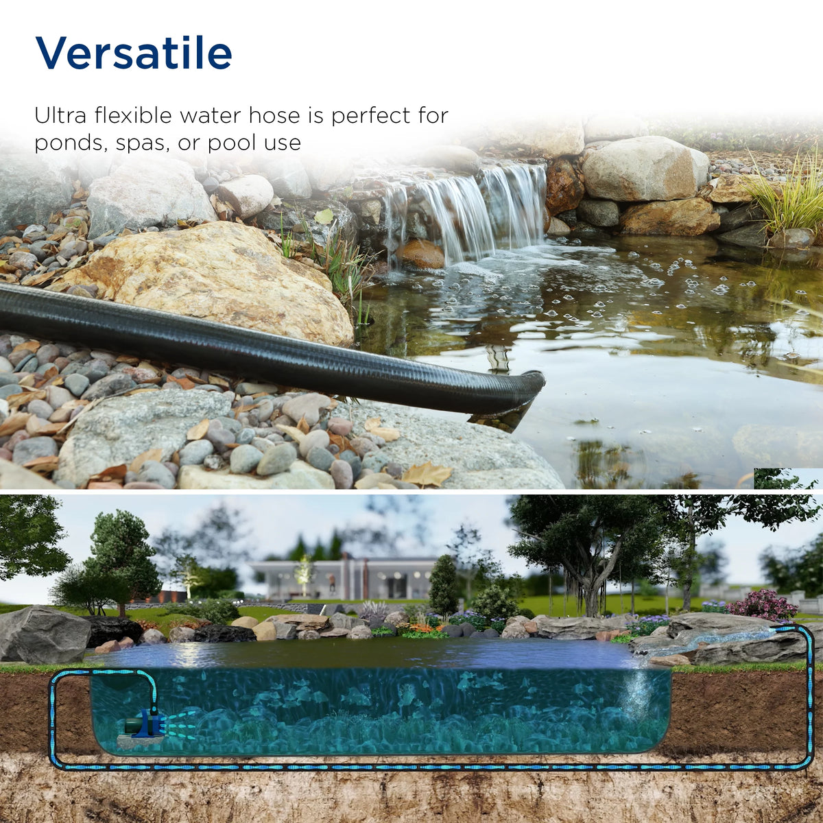 1" x 50' Schedule 40 PVC Pond Hose T2992