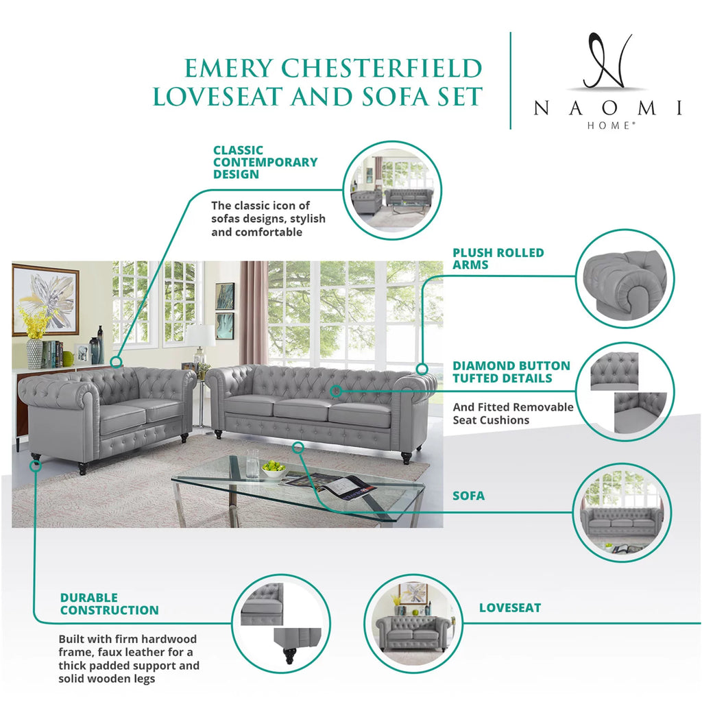 White Tufted Sofa X158975