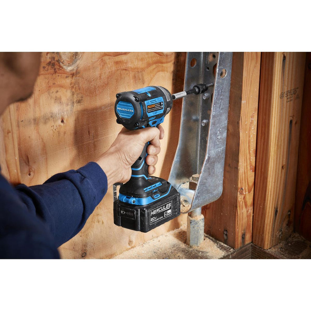 20V Brushless Cordless 1/4 in. 3-Speed Impact Driver Kit with 2 Ah Battery and Charger P39550