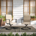 Outdoor Swivel Rocking Chairs Set of 2 Metal Frame U36696