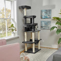 73-in Cat Tree with Hammock Condo and Bed Z6246