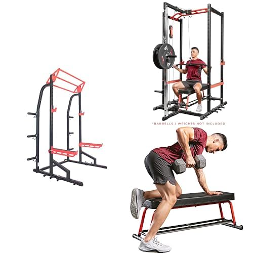 Half Rack Power Cage with J-Hooks and Pull Up Bar P3521