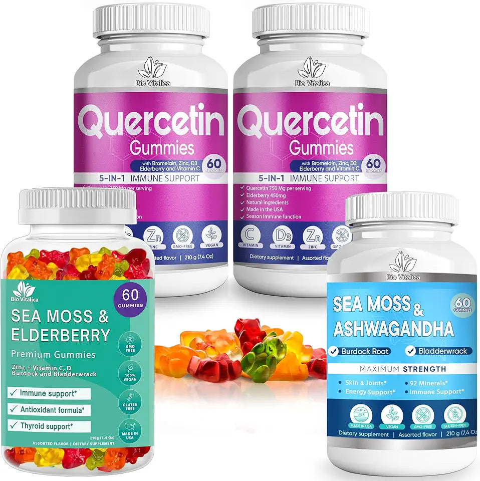 Sea Moss Elderberry & Quercetin & Sea Moss Ashwagandha P983