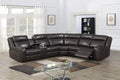 Dark Brown Reclining Sectional Sofa Set T99018