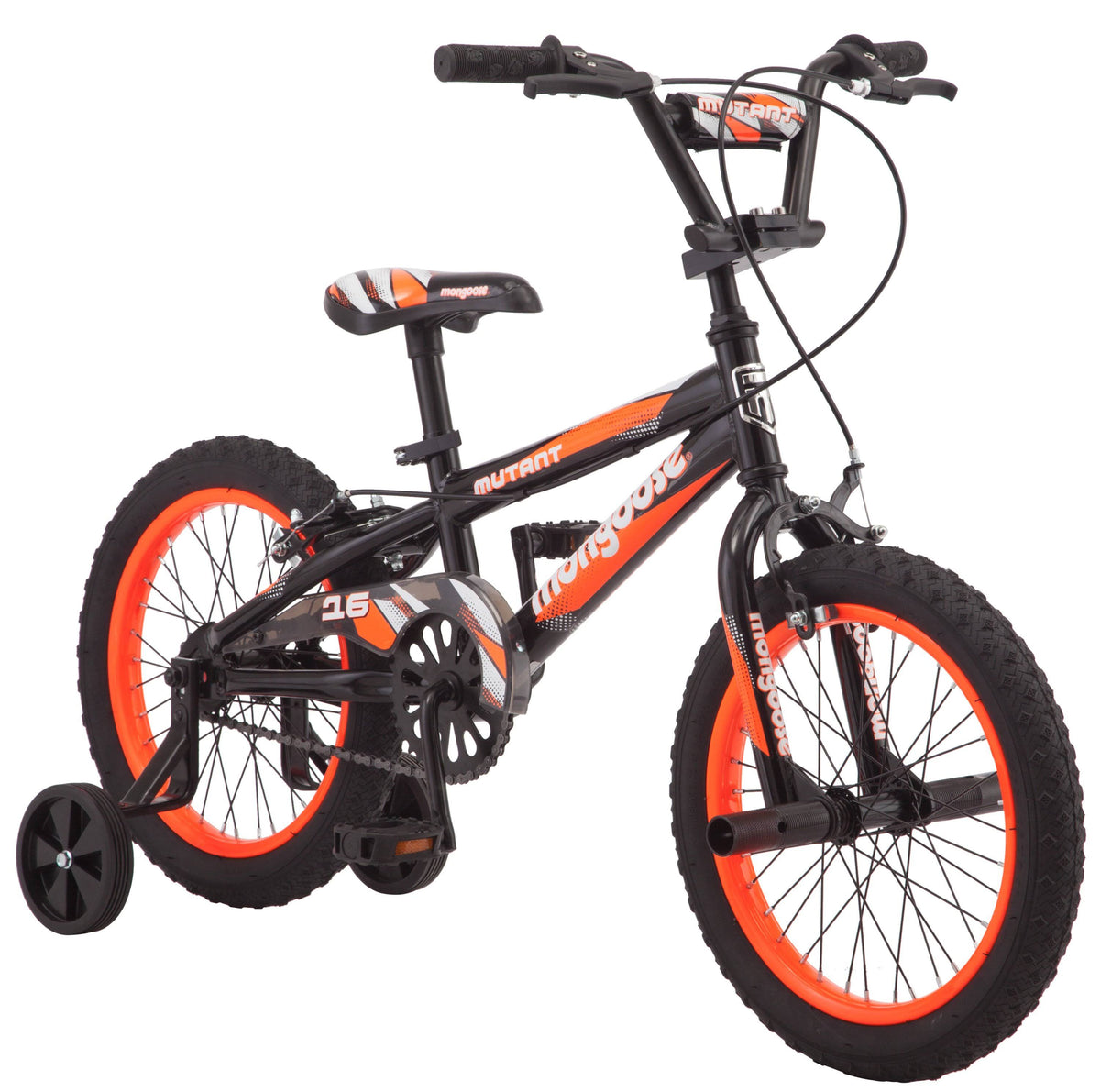 16" Kids BMX-Style Bike Black & Orange T68080
