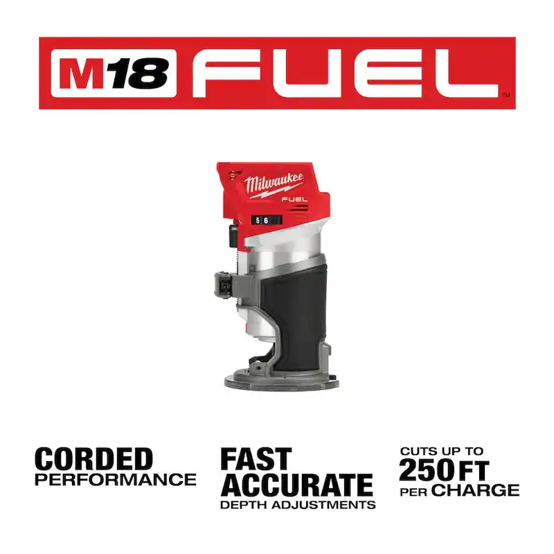 18V Brushless Cordless Compact Router with Battery and Charger V93257