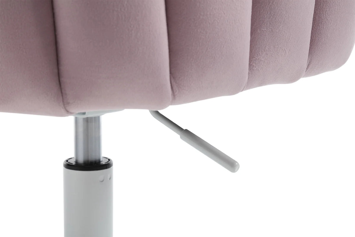 Purple Velvet Adjustable Kids Swivel Chair H932775