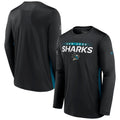 Men's Black Long Sleeve Performance T-Shirt U658913