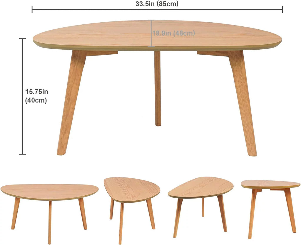 Small Black Oval Coffee Table U340958
