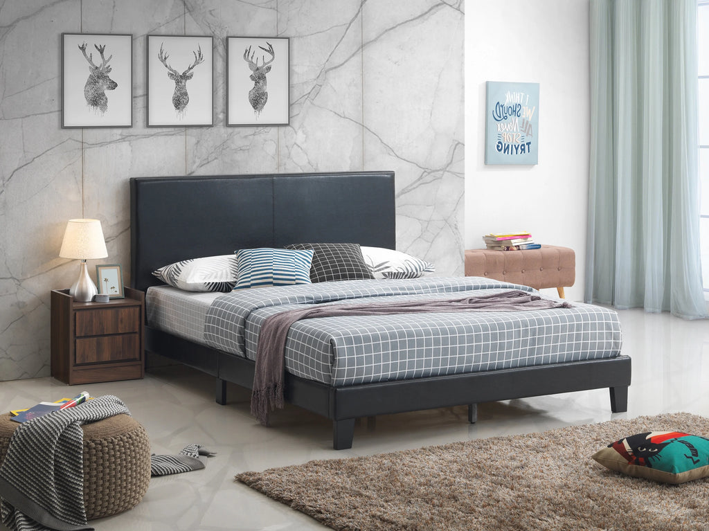 Black Queen Platform Bed L8248