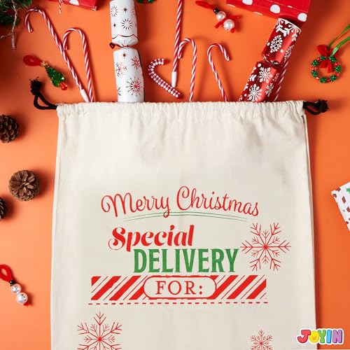3 PCS Christmas Drawstring Burlap Sack F140842