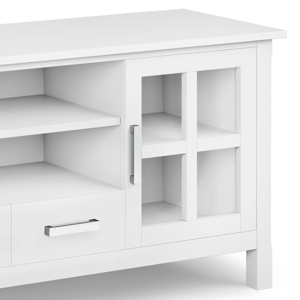White Solid Wood 60 inch TV Media Stand X2277