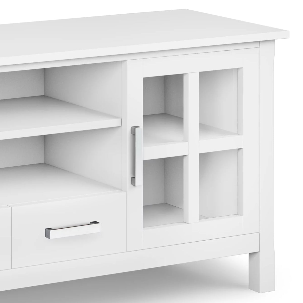 White Solid Wood 60 inch TV Media Stand X2277