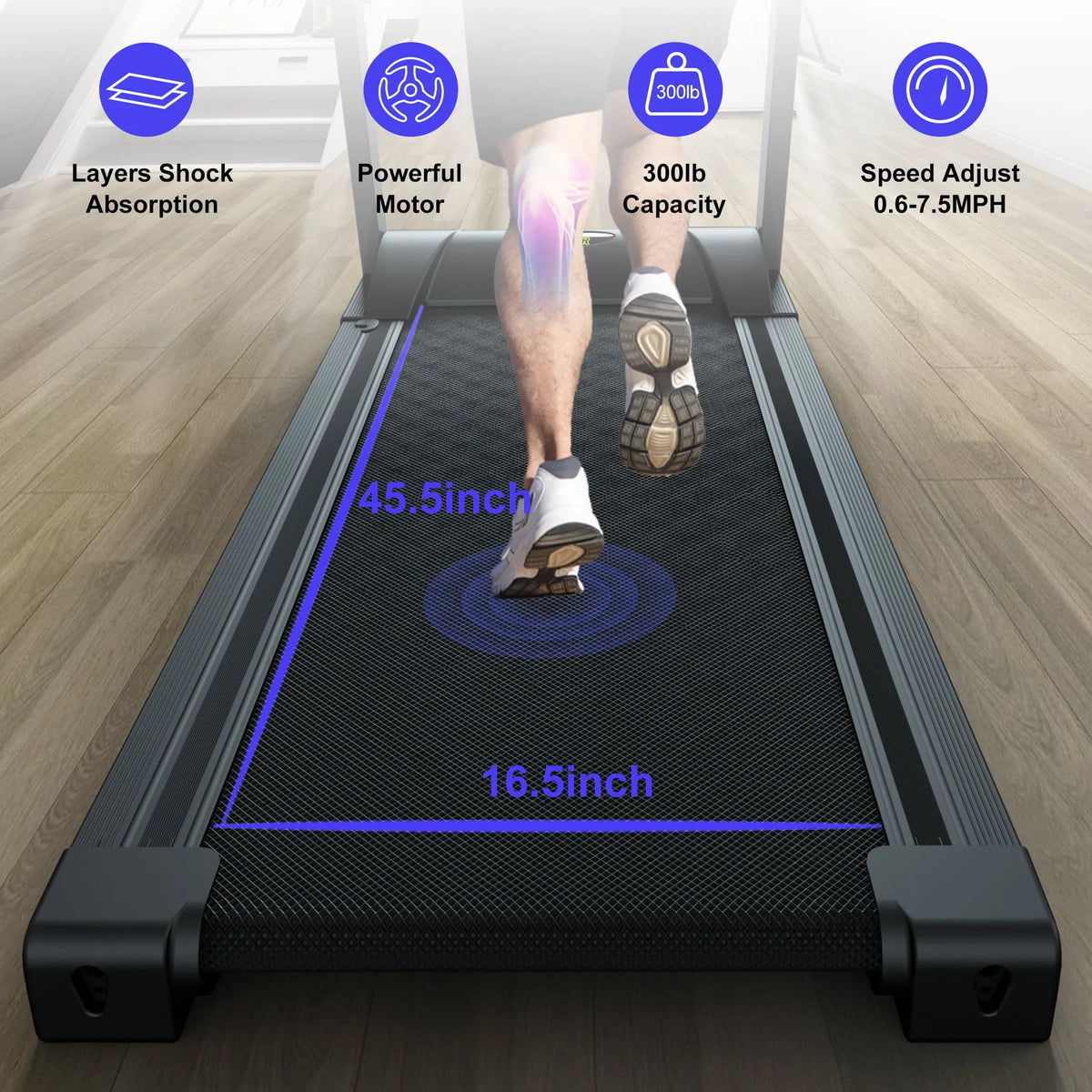 2.5HP Folding Treadmill Y823