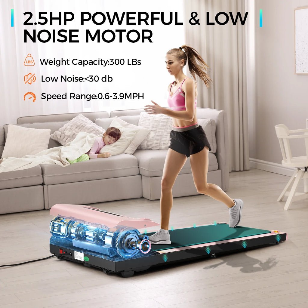 Pink Walking Pad Under Desk Treadmill Y142