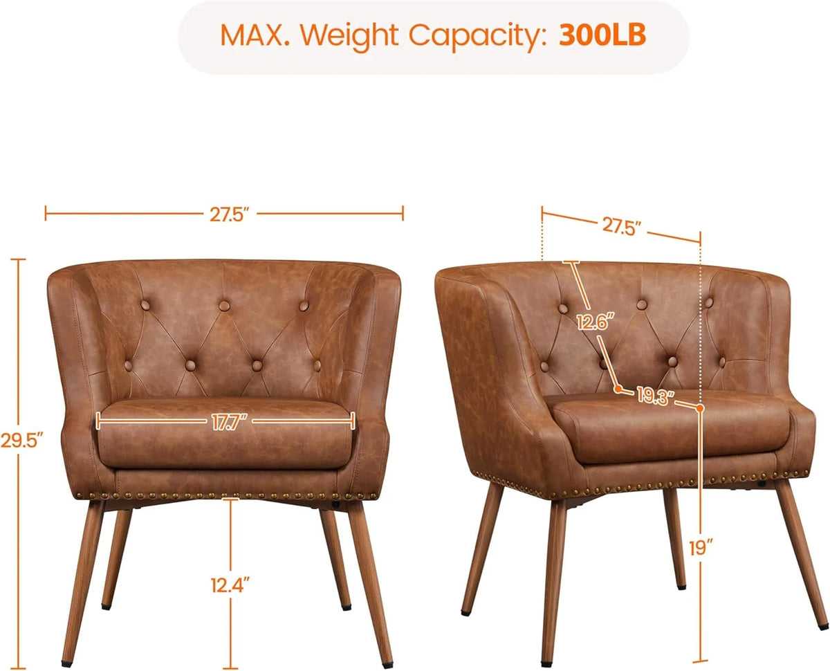 PU Leather Retro Armchair U28191