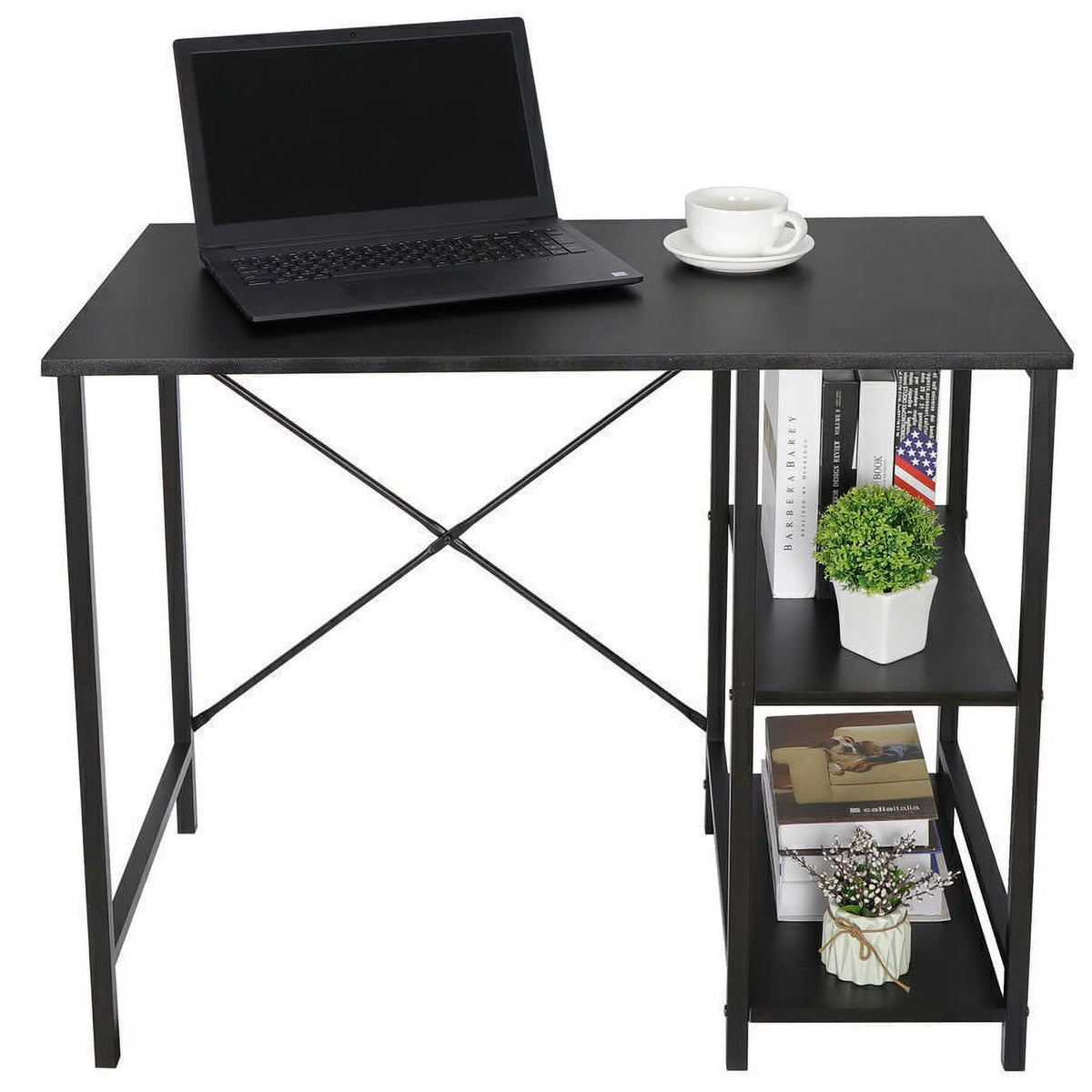Computer Desk with 2 Tier Shelves V231