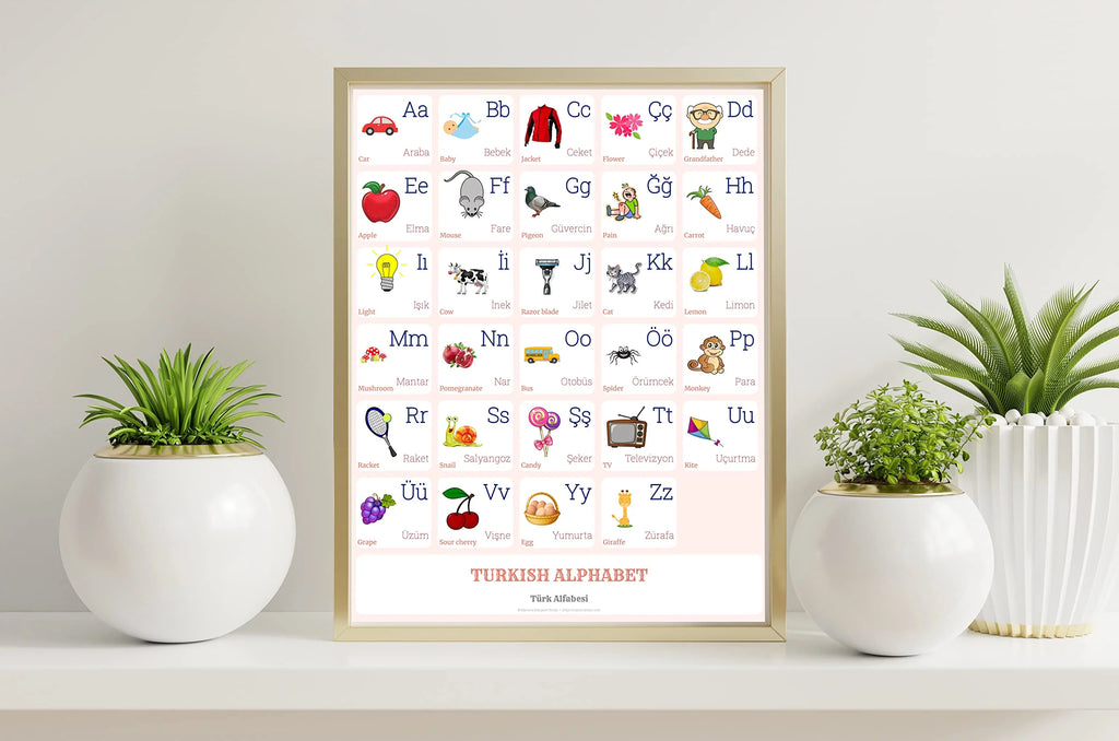 Turkish Alphabet Poster 16 x 20 inches A743337