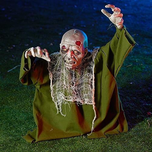 Animated Zombie Groundbreaker Halloween Decoration with Movable Arms K891504