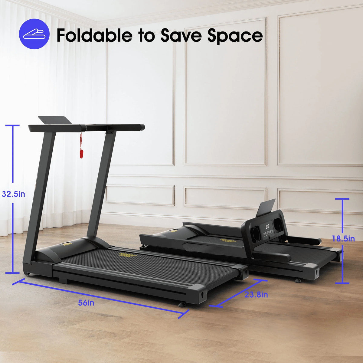 2.5HP Folding Treadmill Y823