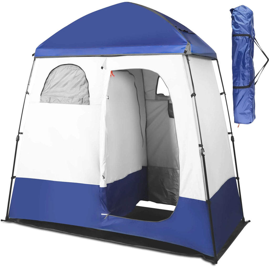 Camping Shower Tent Portable Outdoor Privacy Shelter 2 Rooms P458