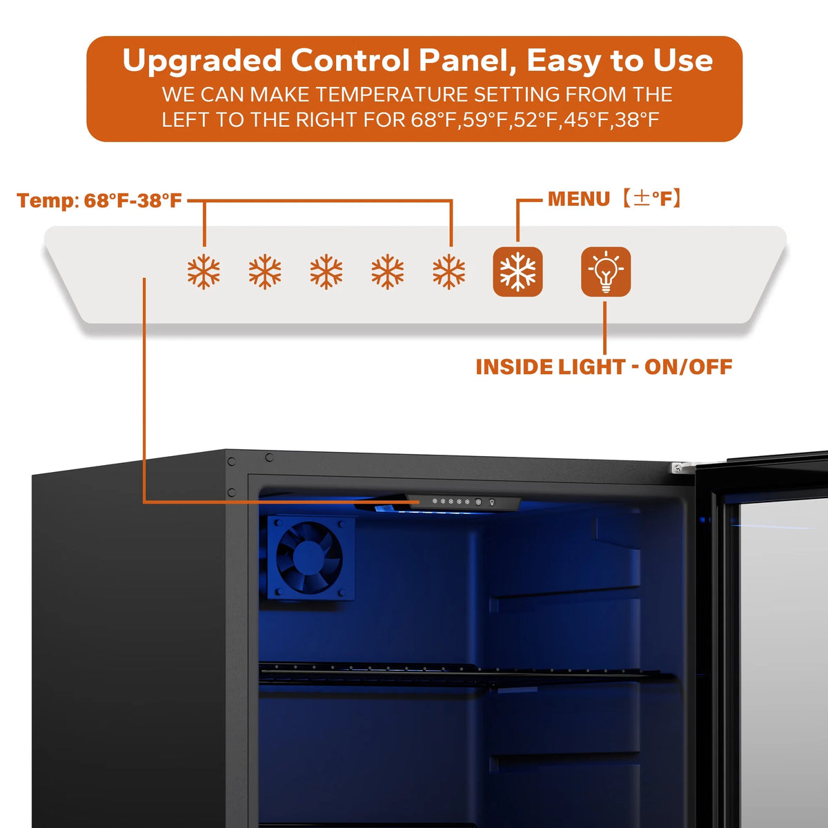 180 Can Freestanding Beverage Refrigerator with Glass Door Q3172