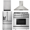 36 Dual Fuel Range, Range Hood, Dishwasher, Refrigerator with Water and Ice Dispenser Y824