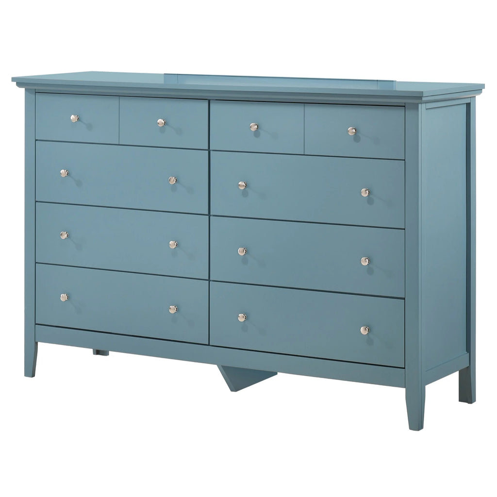 Teal 10-Drawer Double Dresser Y605