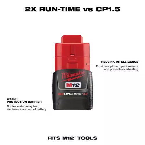 12-Volt Lithium-Ion Compact Battery Pack 3.0Ah 4-Pack G1893