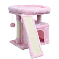 Light Grey Cat Tree with Scratching Post and Perch P953624