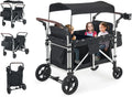 4 Kids Foldable Stroller Wagon with Canopy T2186