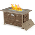 44 inch Aluminum Propane Fire Pit Table with Glass Rock P662626