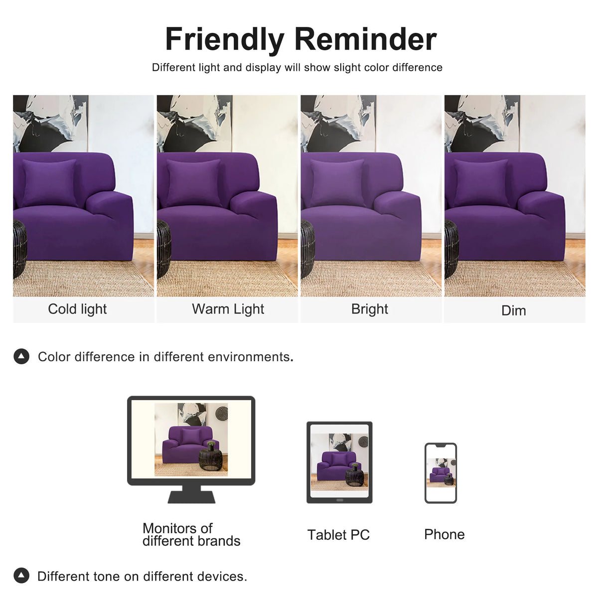 Stretch Sofa Slipcovers Couch Cover 1 2 3 4 Seater Purple Small Y6599
