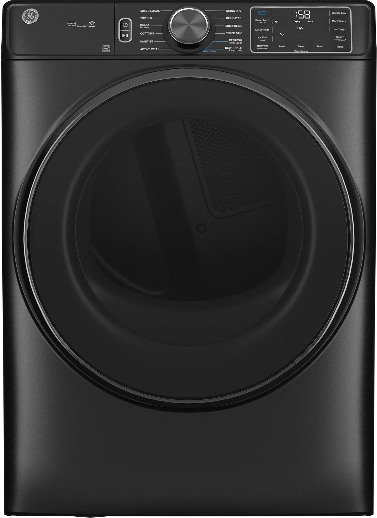 28 Inch Electric Dryer 7.8 CuFt with Steam and Sanitize J8237