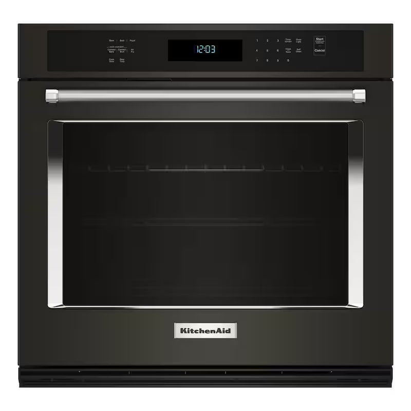 27 in. Single Electric Wall Oven with Convection Self-Cleaning in Black Stainless Steel F262