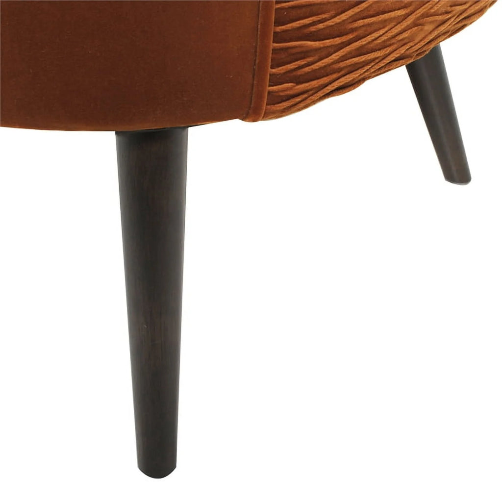 Burnt Orange Barrel Chair Y427