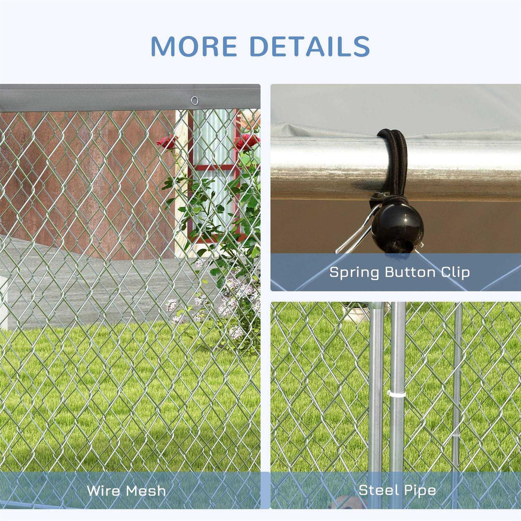 Large Outdoor Dog Kennel with Waterproof Roof O667167