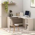 White L-Shaped Corner Desk M778