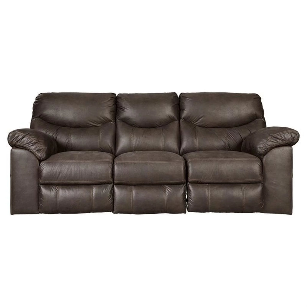 Fabric Reclining Sofa in Teak Brown Q14924