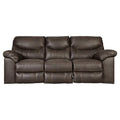 Fabric Reclining Sofa in Teak Brown Q14924